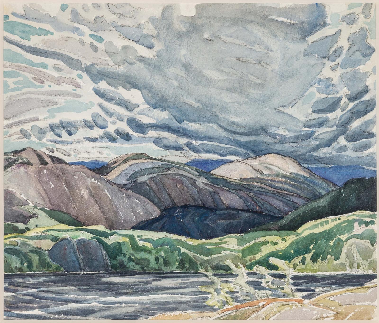 Franklin H. Carmichael (1898-1992) - Untitled - La Cloche Stormy Sky, 1935