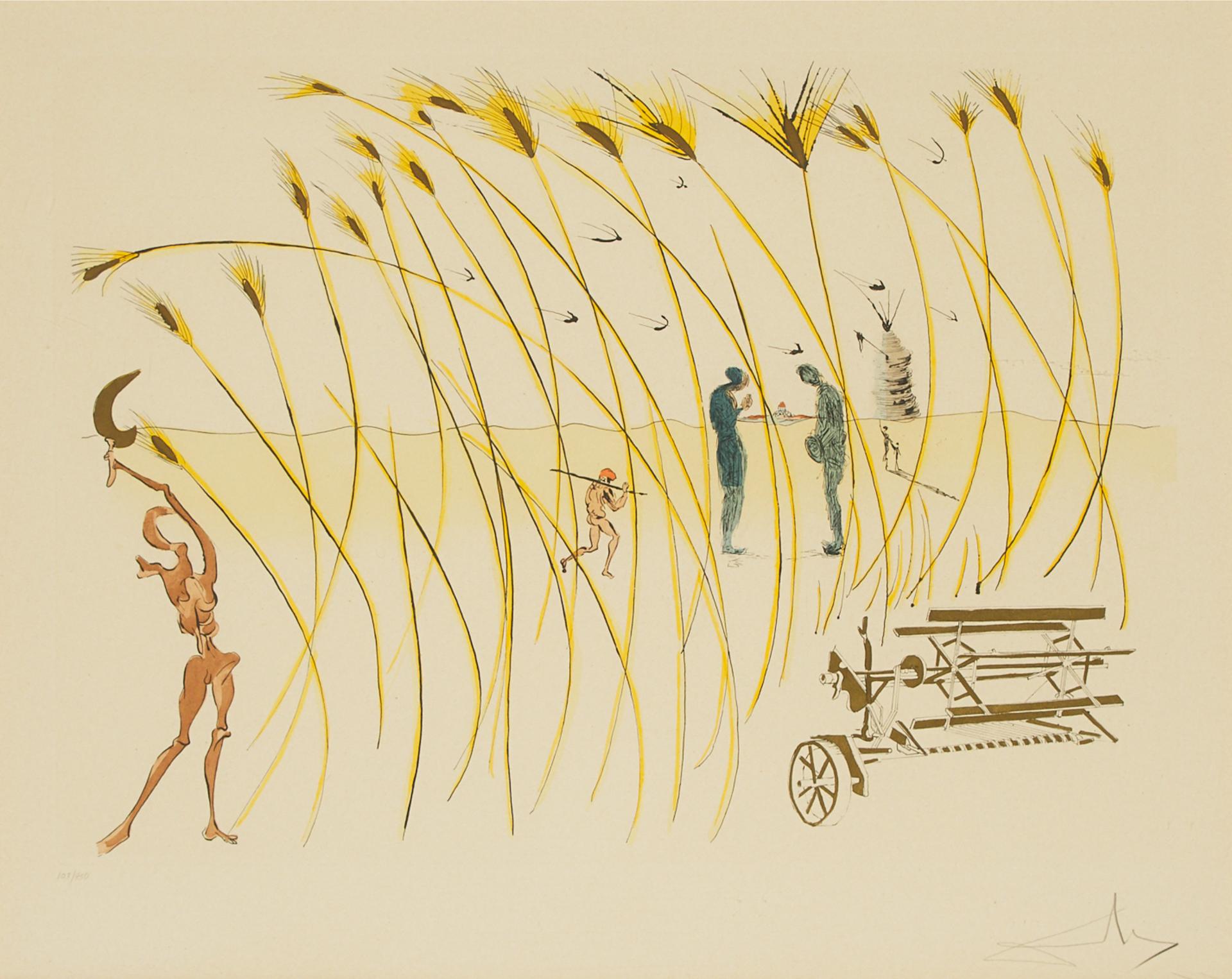 Salvador Dalí (1904-1989) - La Moissonneuse (Reaper) (From Hommage À Leonardo Da Vinci), 1975  [field, 75-8(J)]