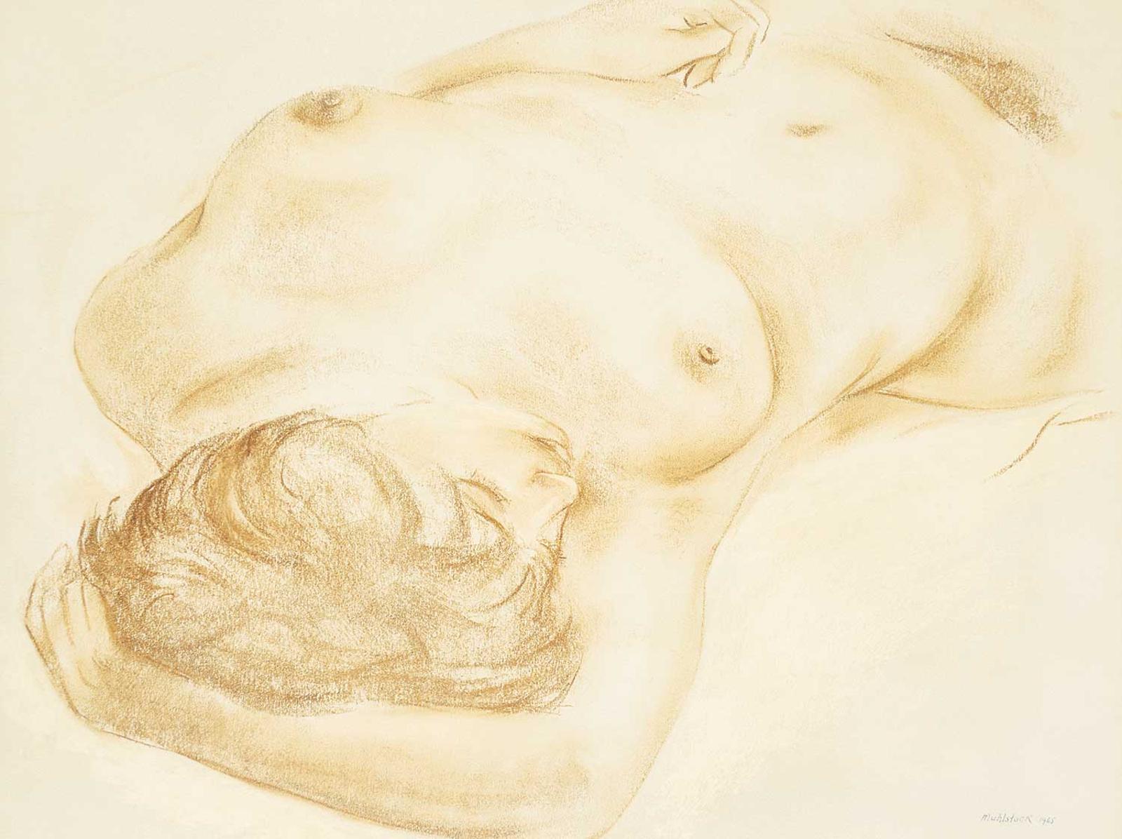 Louis Muhlstock (1904-2001) - Untitled - Reclining Nude