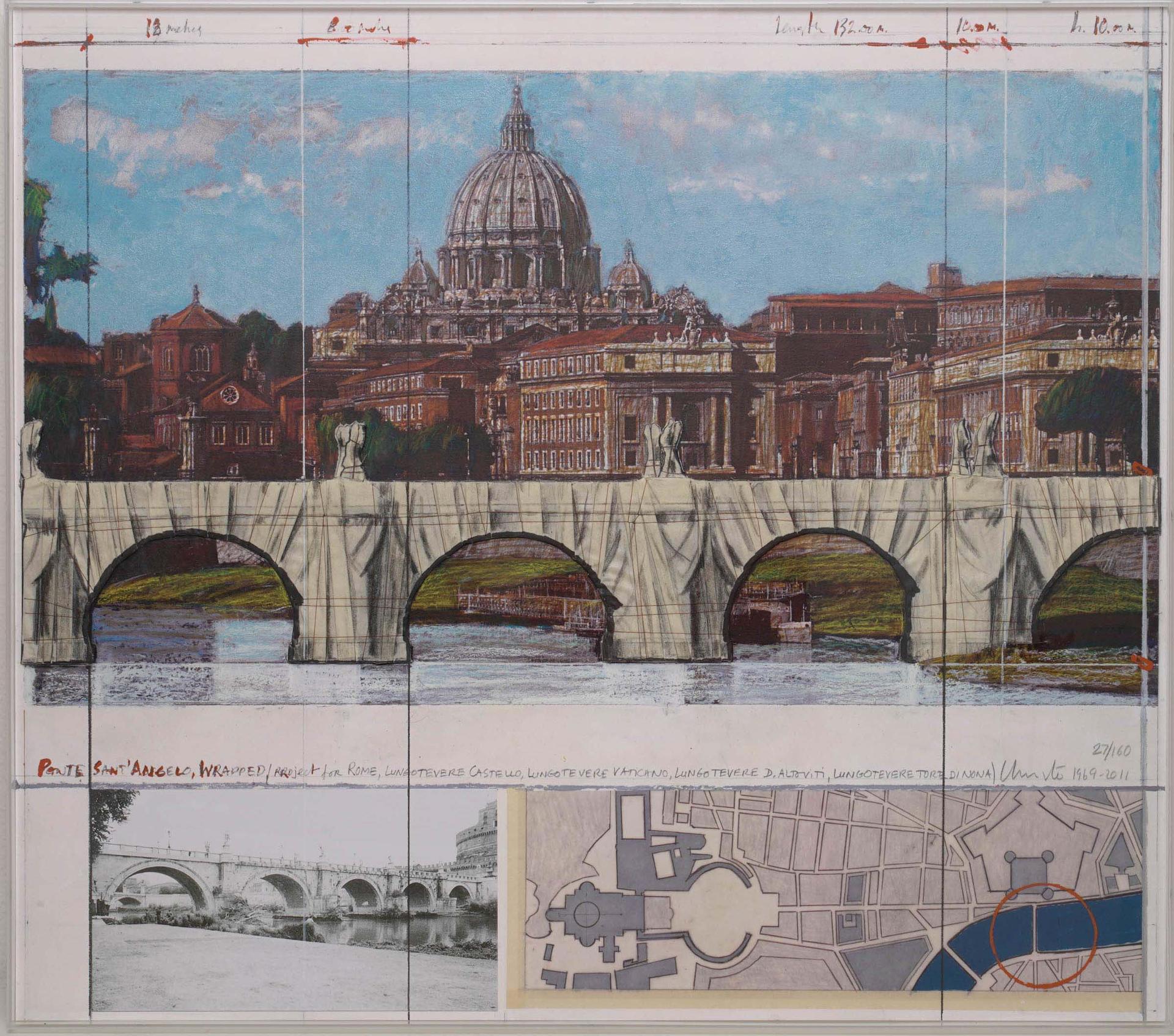 Christo (1935-2020) - Ponte Sant'angelo, Wrapped, 2011 [s. 205]