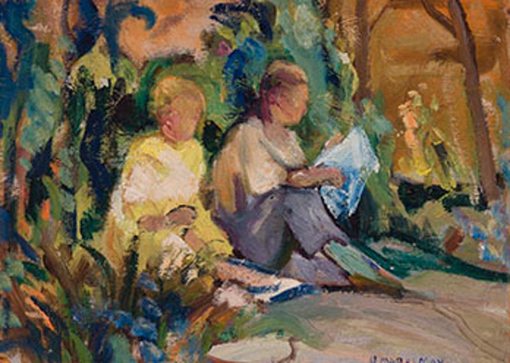 Henrietta Mabel May (1877-1971) - Two Friends, Laurentians / Landscape (verso)