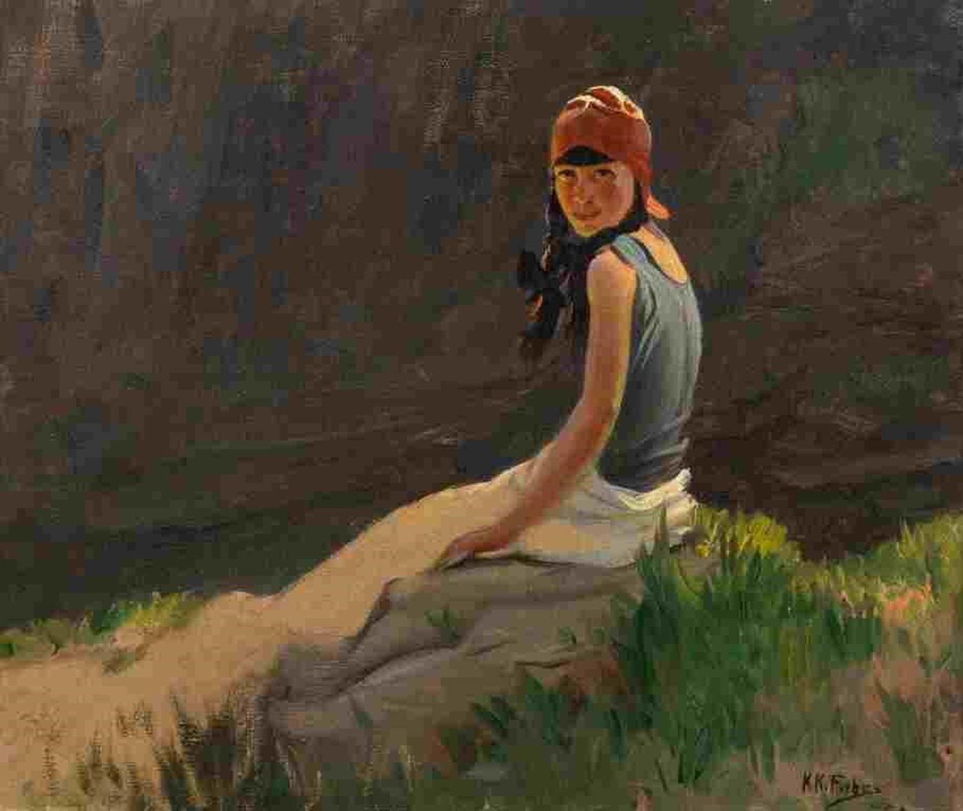 Kenneth Keith Forbes (1892-1980) - Cornish maid