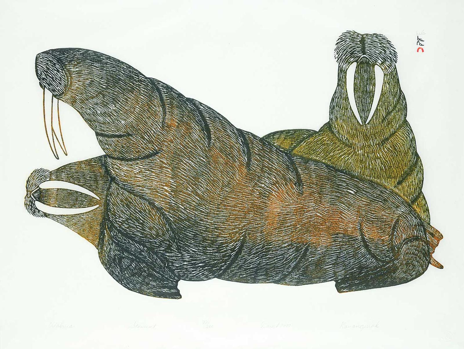 Pootoogook (1887-1958) - Walrus  #88/200