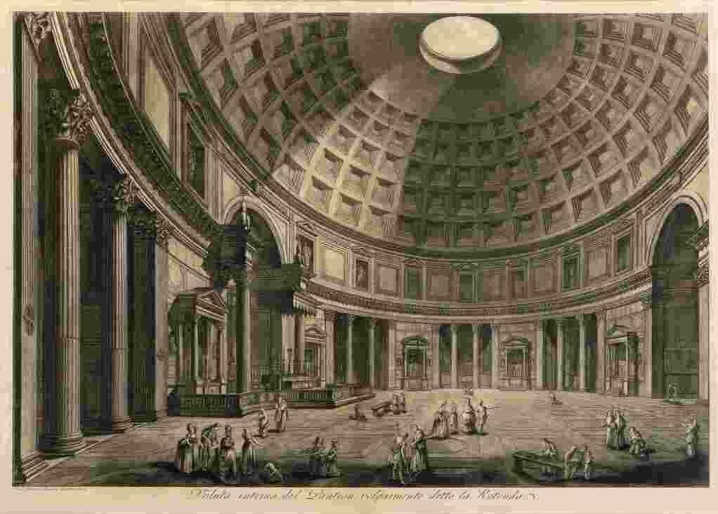 Francesco Piranesi (1758-1810) - Veduta interna del Panteon vulgarmente detto la Rotonda