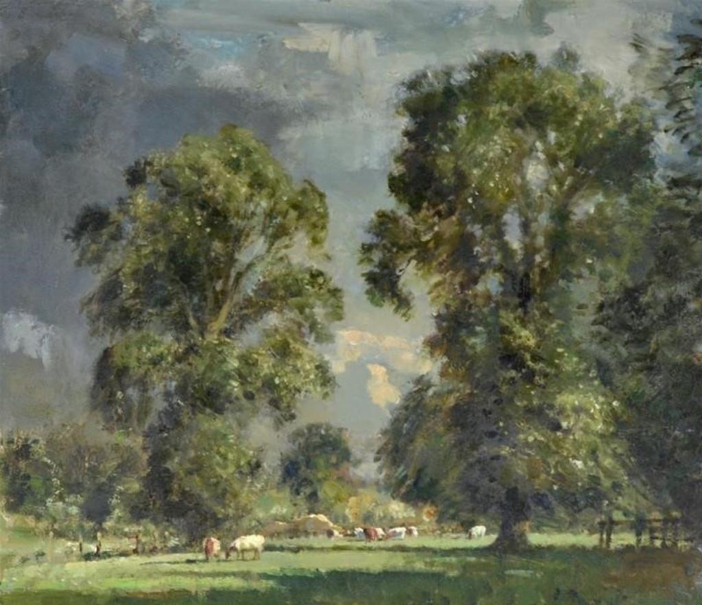 Edward Brian Seago (1910-1974) - Elm Trees- Sunshine After Storm