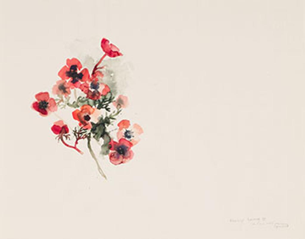 Molly Joan Lamb Bobak (1922-2014) - Poppies on White