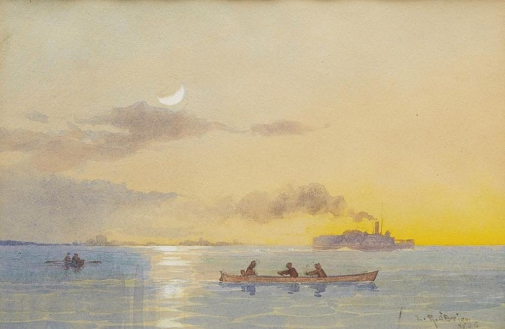 Lucius Richard O'Brien (1832-1899) - Paddle Steamer Leaving Toronto Harbour, Evening