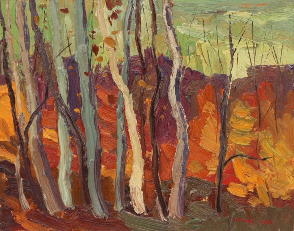 Arthur George Lloy (1929-1986) - Hillside With Beech Trees (Hill Near Land Of Laziness Lake); 1973