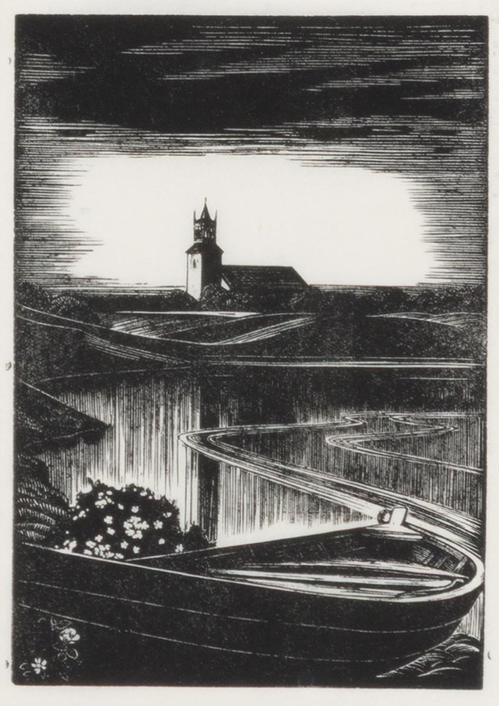 Walter Joseph (W.J.) Phillips (1884-1963) - Distant View of St. Andrew’s Church 1850