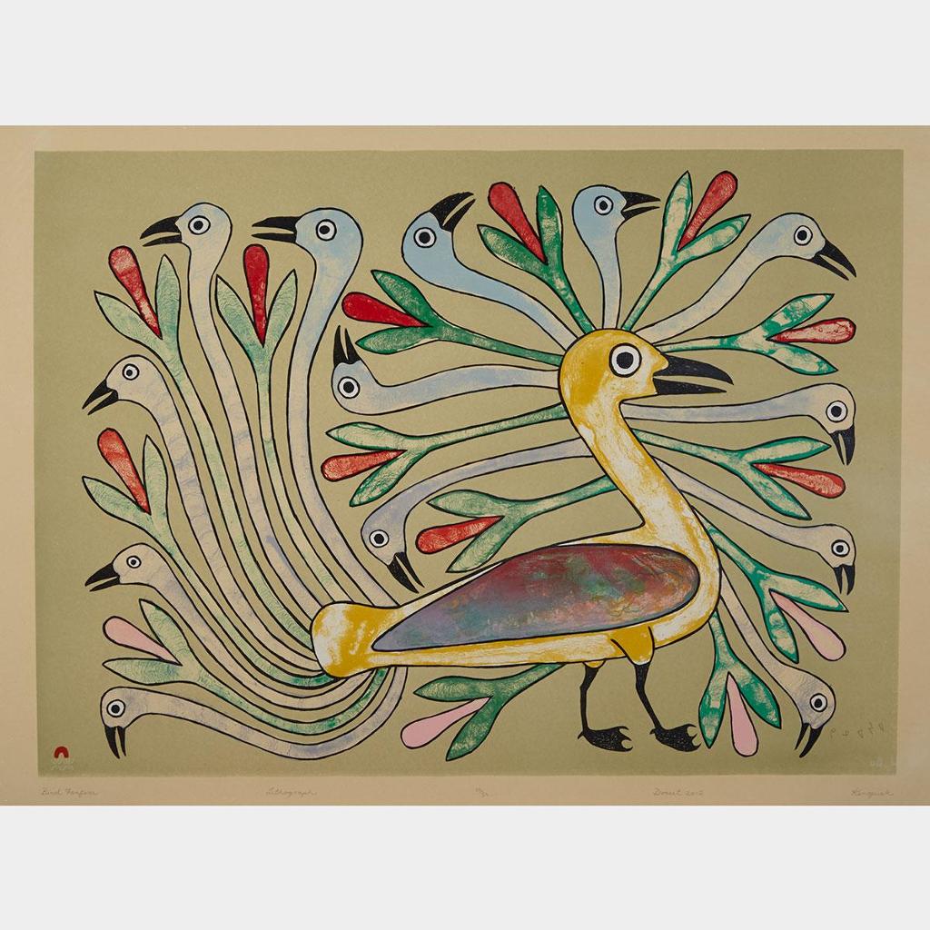 Kenojuak Ashevak (1927-2013) - Bird Fanfare