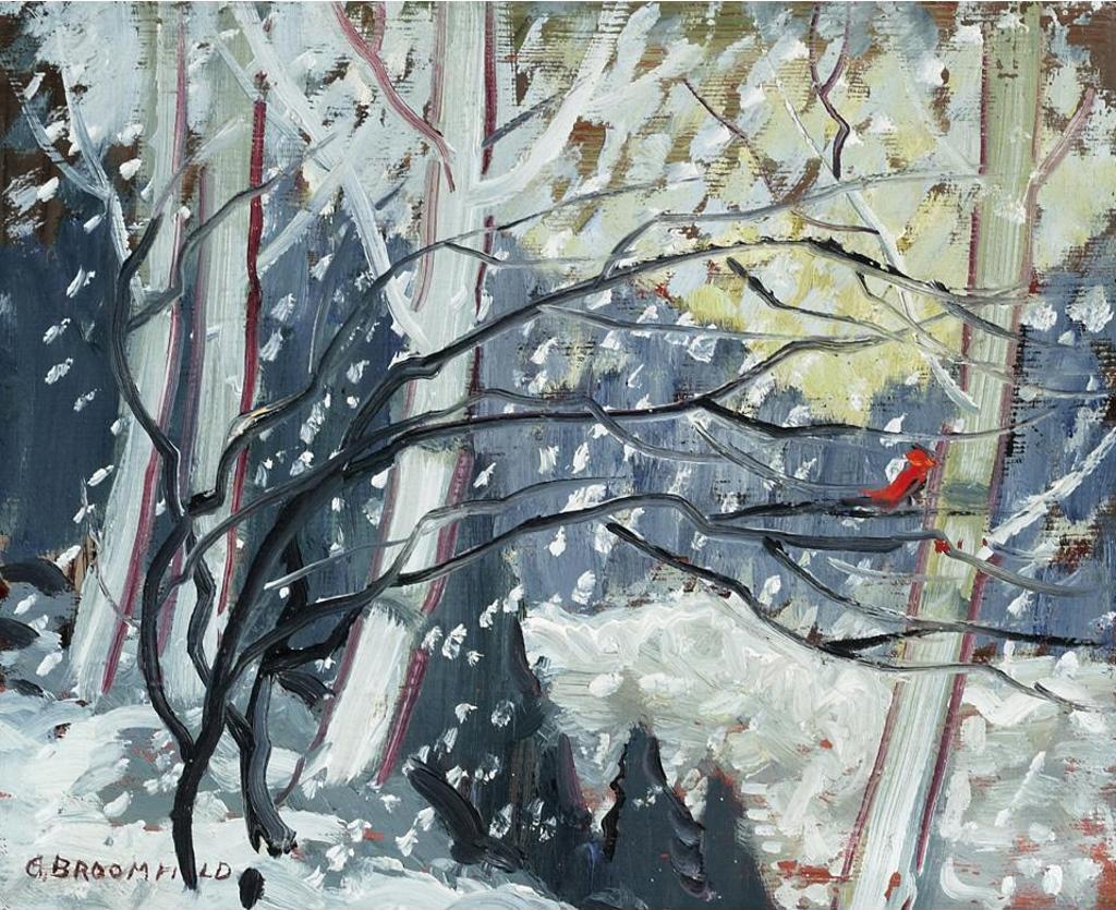 Adolphus George Broomfield (1906-1992) - Grey Day And Cardinal At Braken Wood, Cooksville, 1947