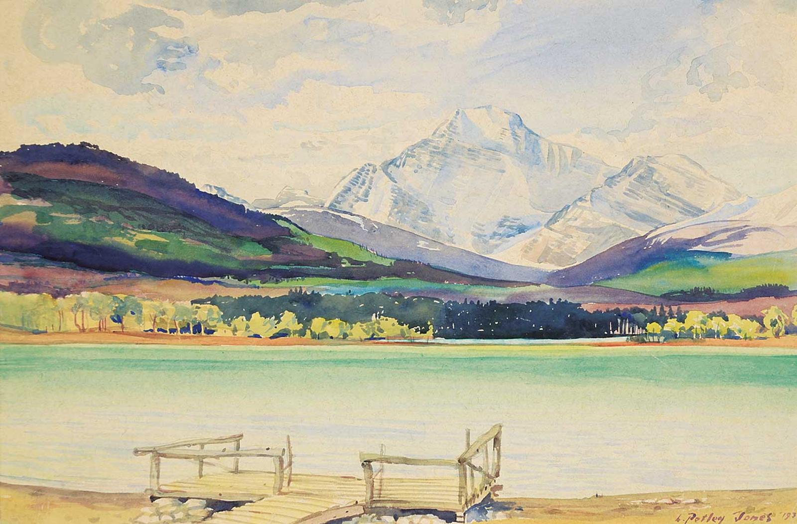 Llewellyn Petley-Jones (1908-1986) - May at Jasper, A View of Mount Edith Cavell from Lake Edith