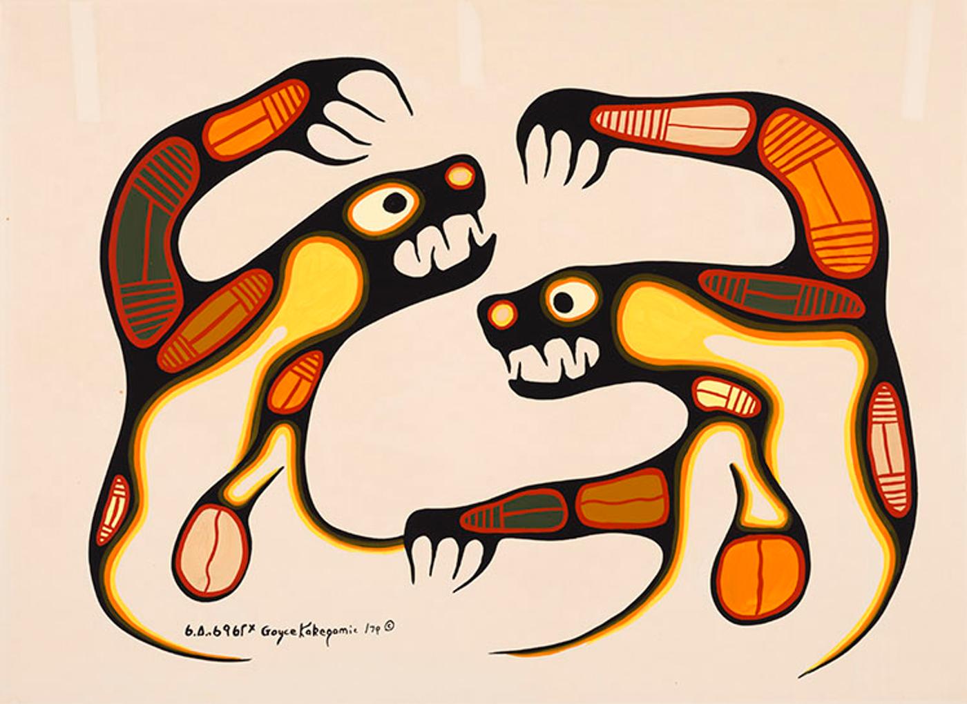 Goyce Kakegamic (1948-2021) - Two Bears
