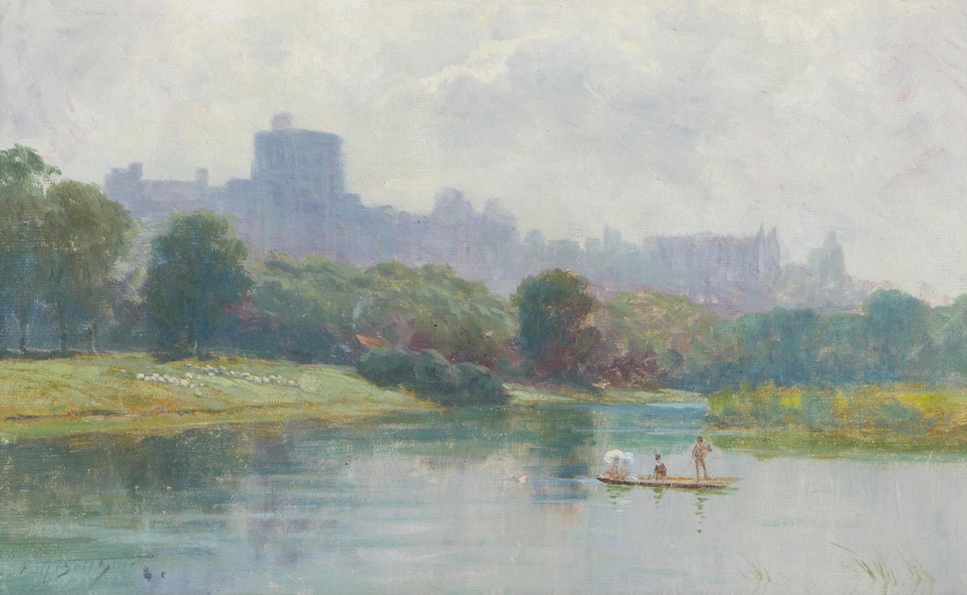 Frederic Martlett Bell-Smith (1846-1923) - Boating Along The Thames, Windsor Castle In The Distance