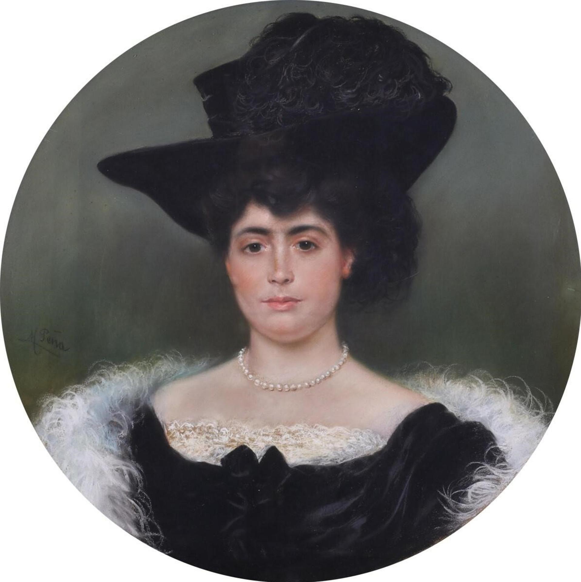 Maximo Peña Y Munoz (1863-1940) - Portrait Of A Woman