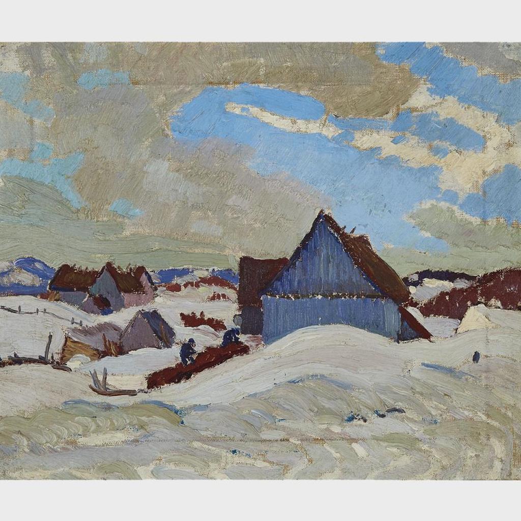 Randolph Stanley Hewton (1888-1960) - Quebec Farm In Winter