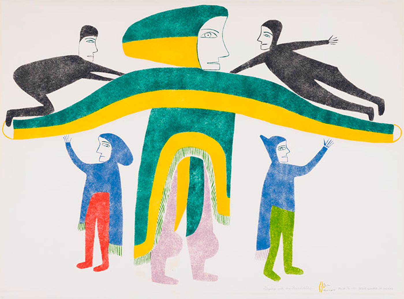 Jessie Oonark (1906-1985) - Playing with my Grandchildren