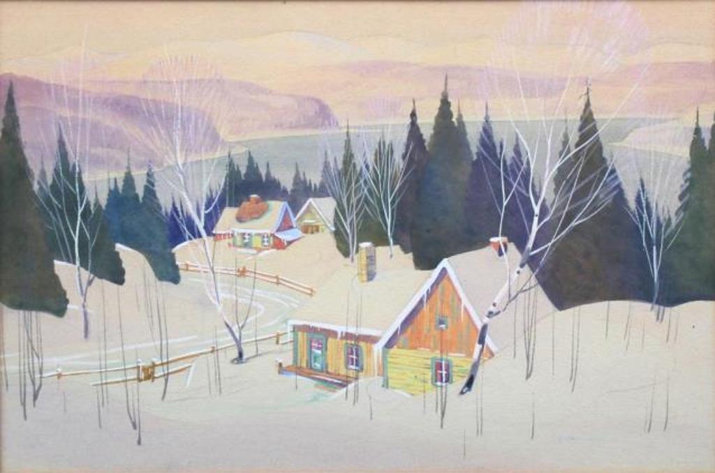 Graham Norble Norwell (1901-1967) - Winter Cabins