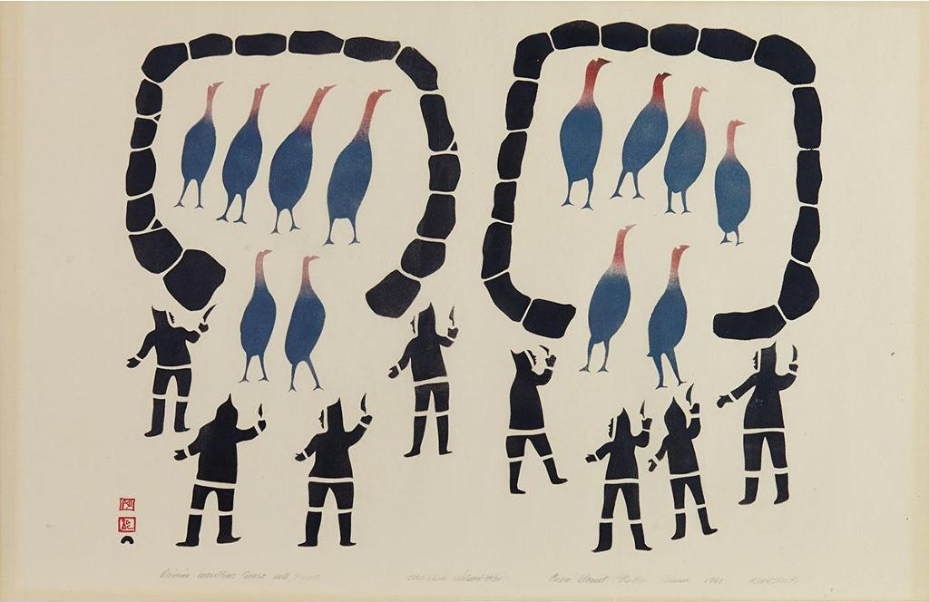 Kiakshuk (1886-1966) - Driving Moulting Geese Into Pens