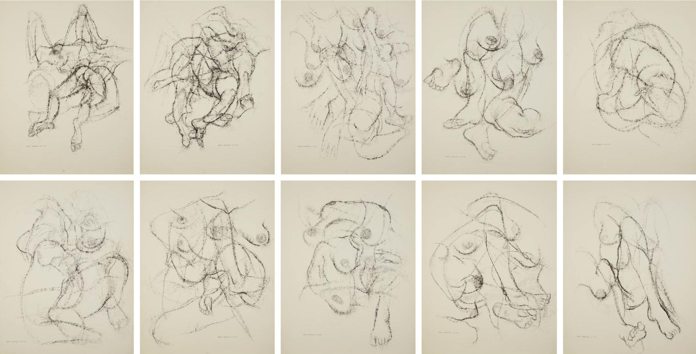 Ronald York Wilson (1907-1984) - Ten Life Drawings Of Beth Pearson, 1974