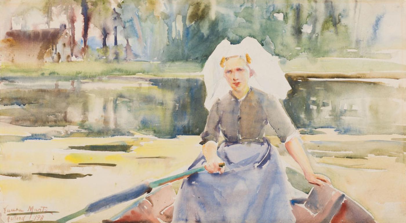 Laura Adelaine Muntz Lyall (1860-1930) - At the Ferry