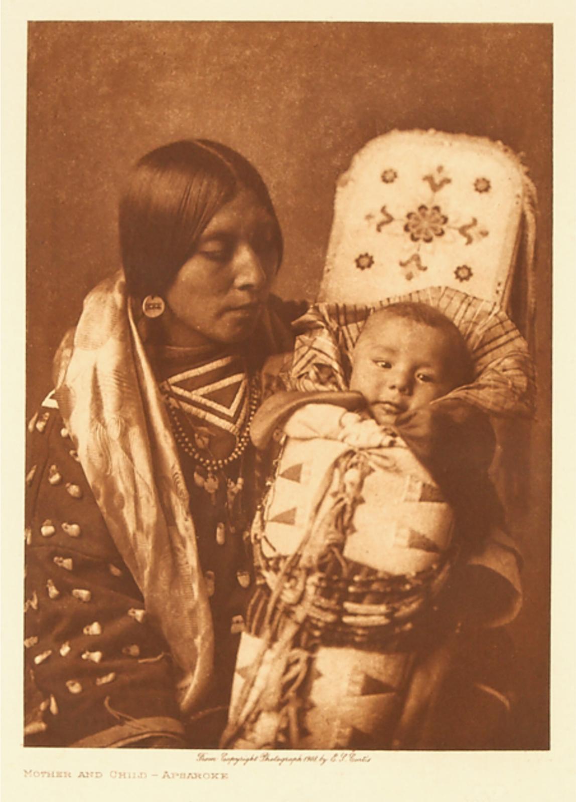 Edward Sherrif Curtis (1868-1952) - Mother And Child - Apsaroke, 1908