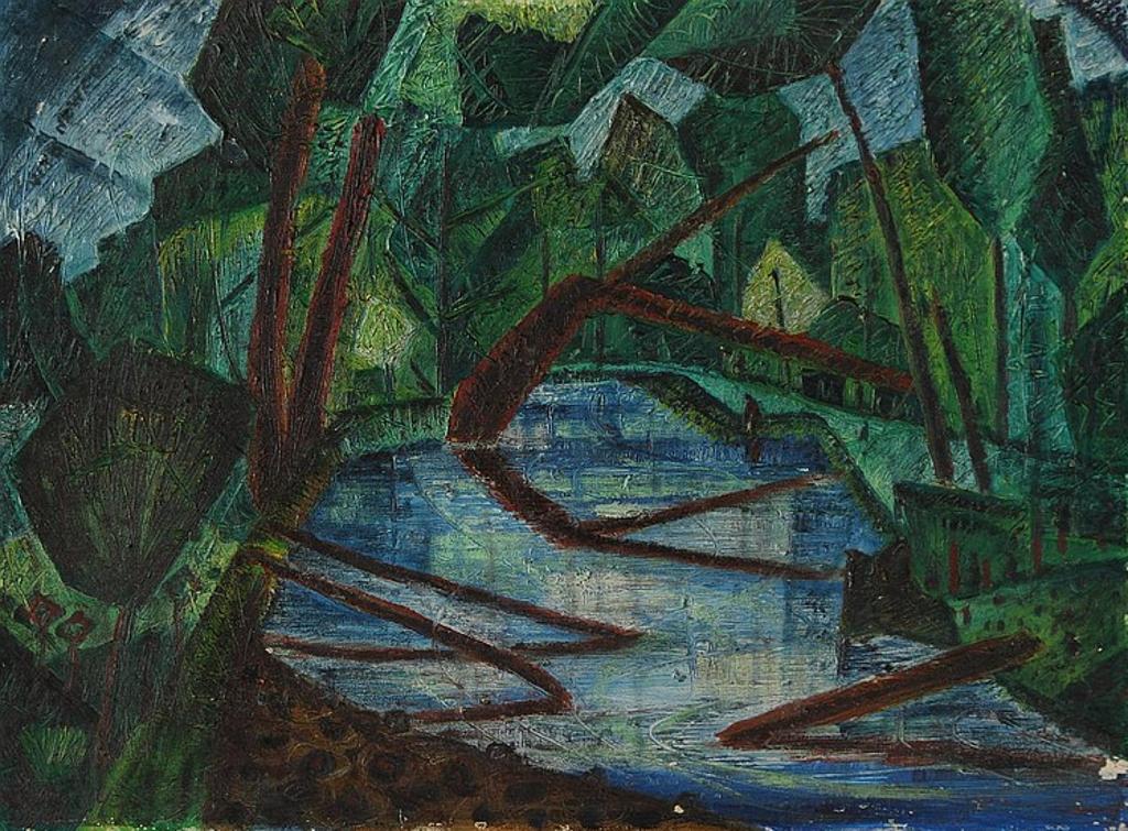 William John Bertram Newcombe (1907-1969) - Untitled - A Bracebridge Stream