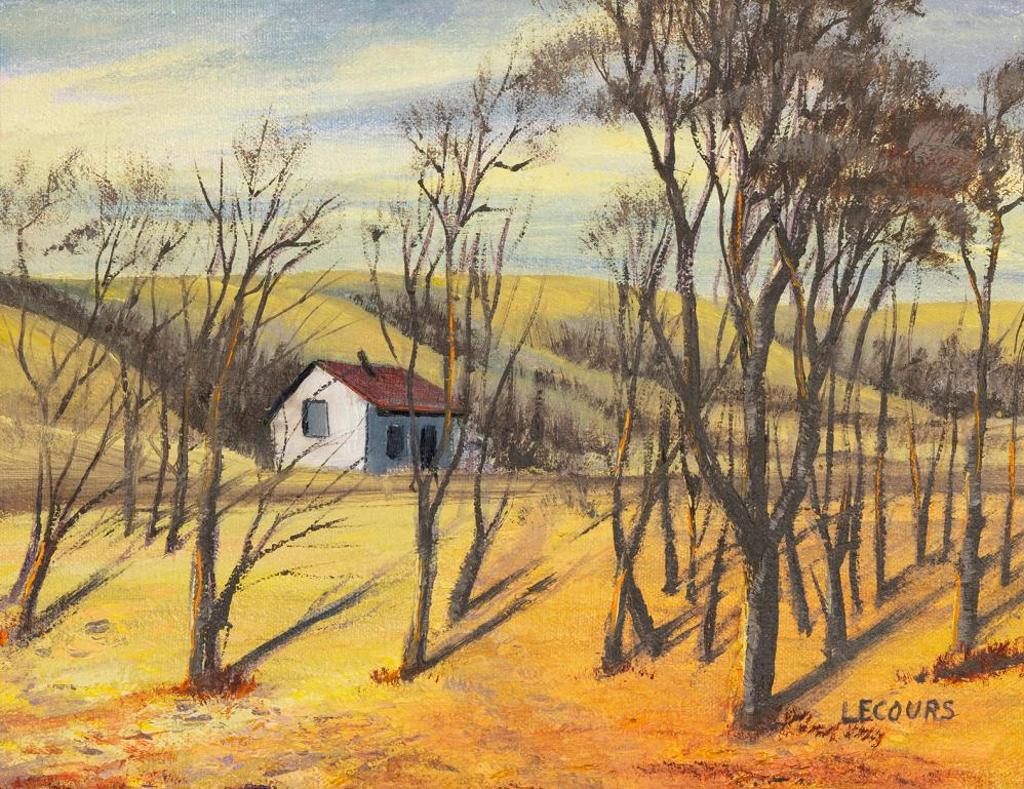 Irene Lecours (1909-2008) - Untitled - House Nestled in the Valley