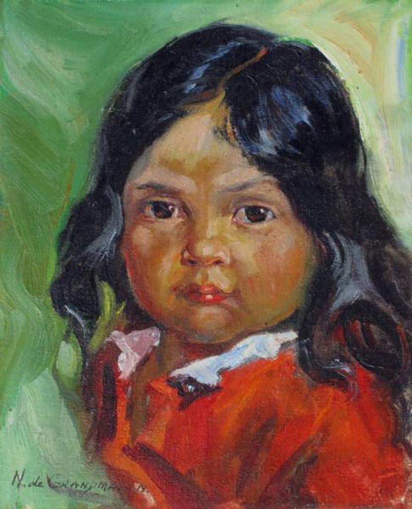 Nicholas (Nickola) de Grandmaison (1892-1978) - Portrait Of A Young Native Girl