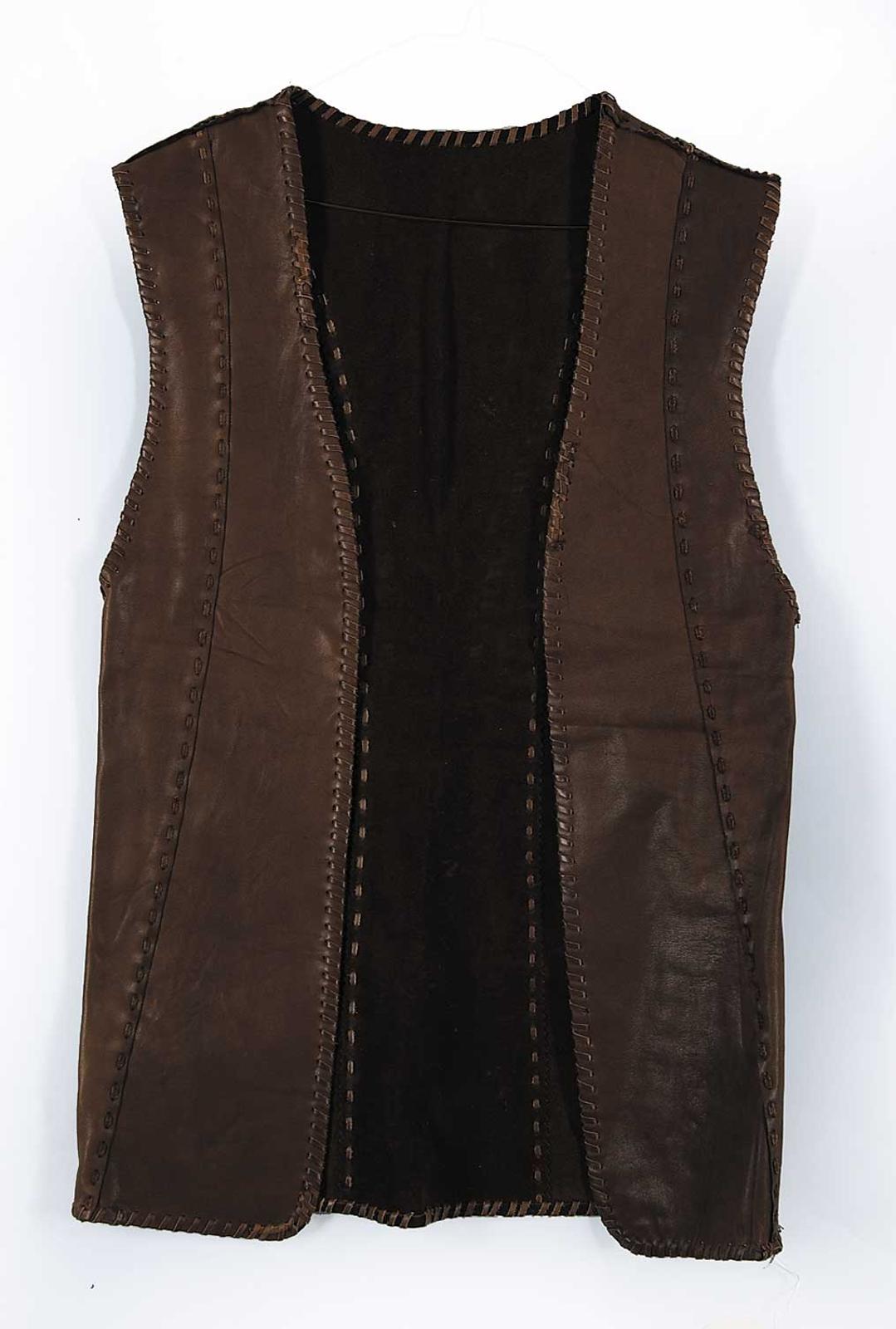 Robert Charles Aller (1922-2008) - Untitled - Long Dark Brown Leather Vest