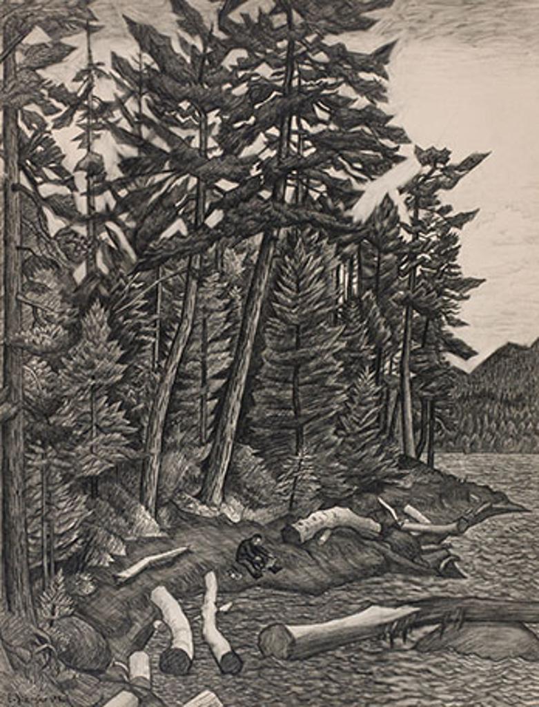 Edward John (E. J.) Hughes (1913-2007) - Trees on Gabriola Island