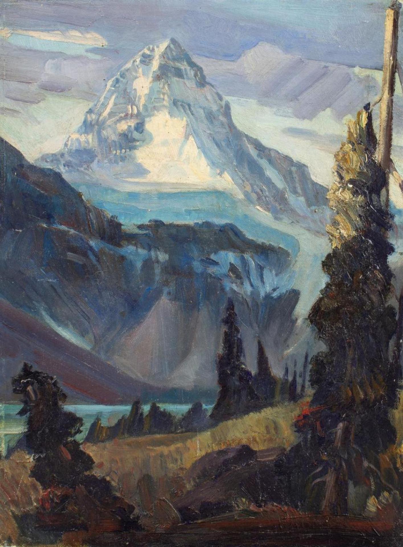 Peter Maxwell Ewart (1918-2001) - Early Sketch of Mt. Assiniboine