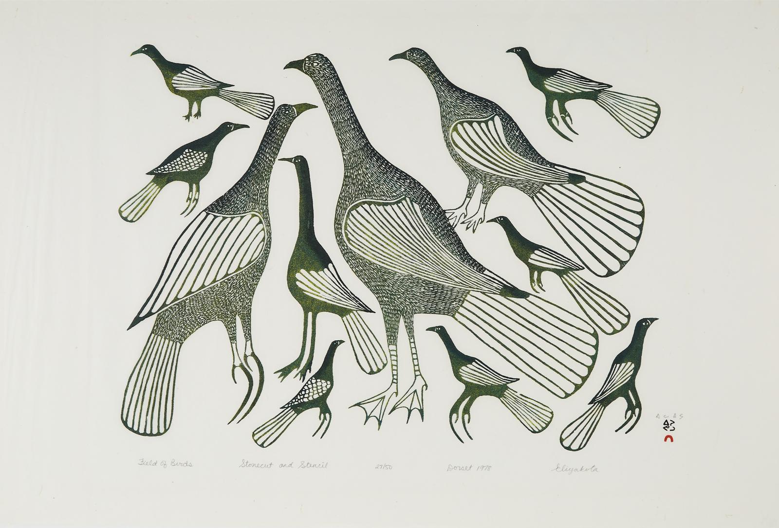 Eliyakota Samualie (1939-1987) - Field Of Birds