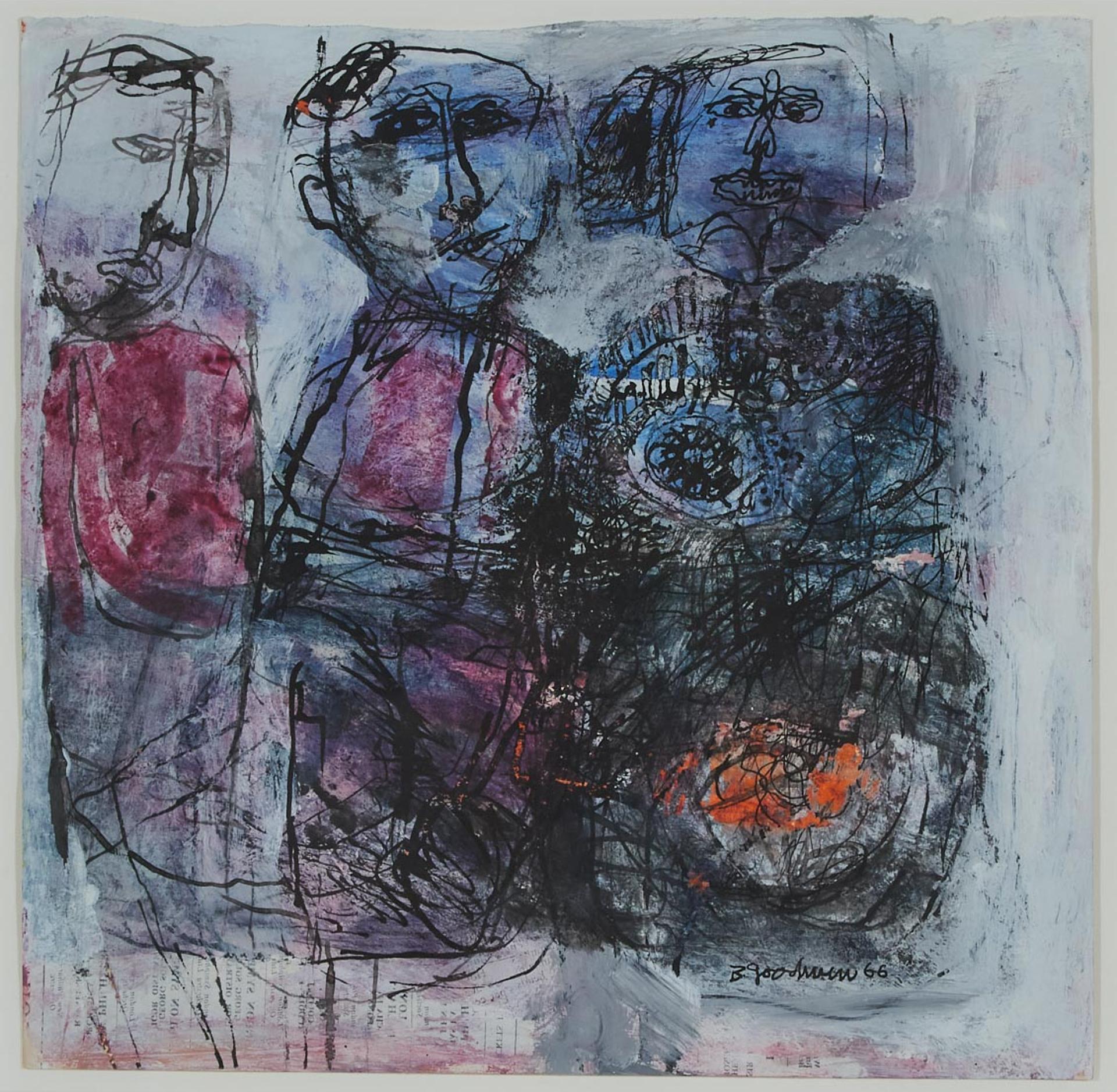 Betty Roodish Goodwin (1923-2008) - Abstract Figures, 1966