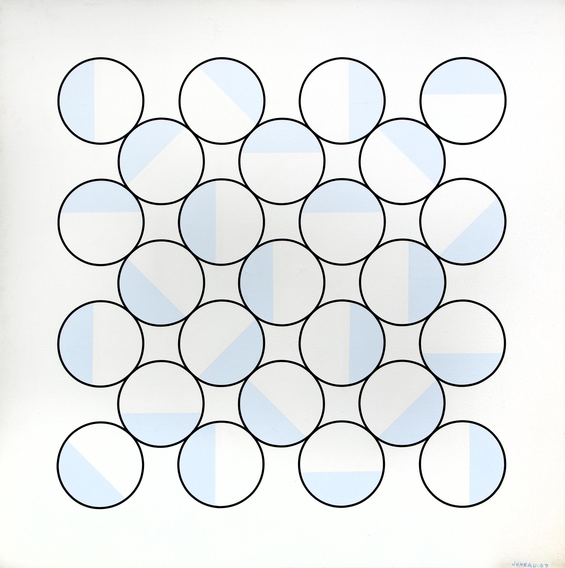 Denis Juneau (1925-2014) - Cercles noirs, 1967