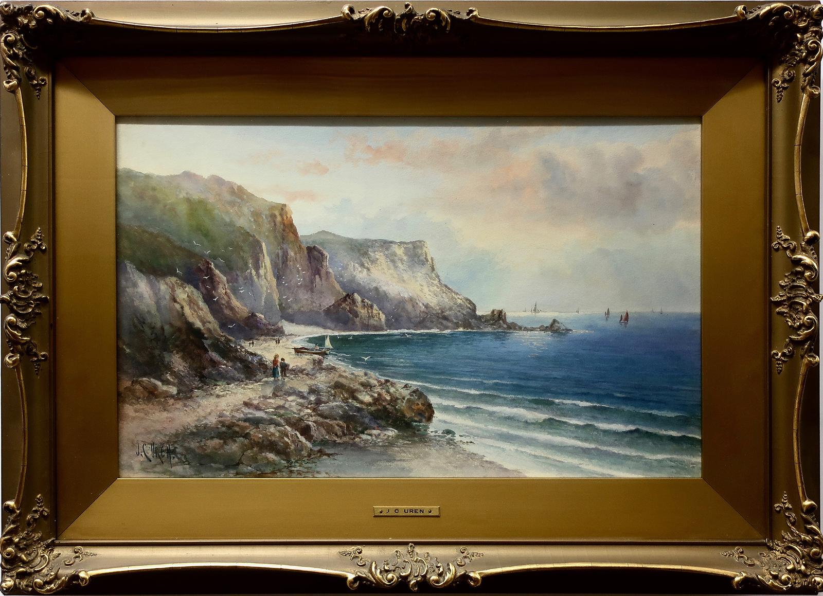 John Clarke Uren (1845-1932) - Extensive Cornish Coastal View
