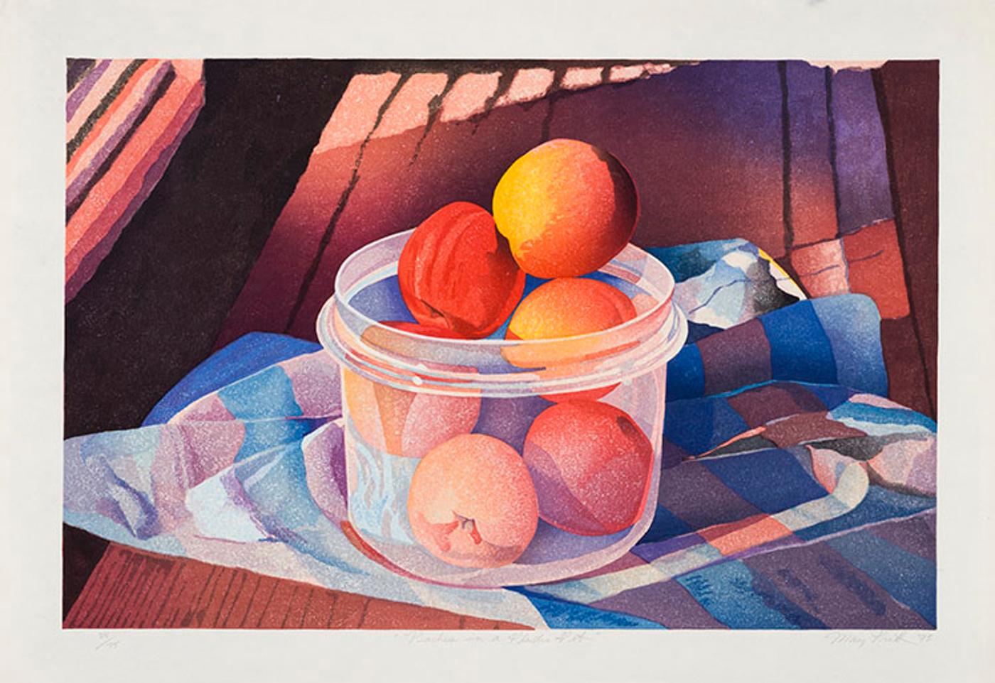 Mary Frances West Pratt (1935-2018) - Peaches in a Plastic Pot