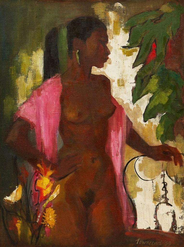Jean Townsend-Field (1921-2006) - Standing Nude in Pink