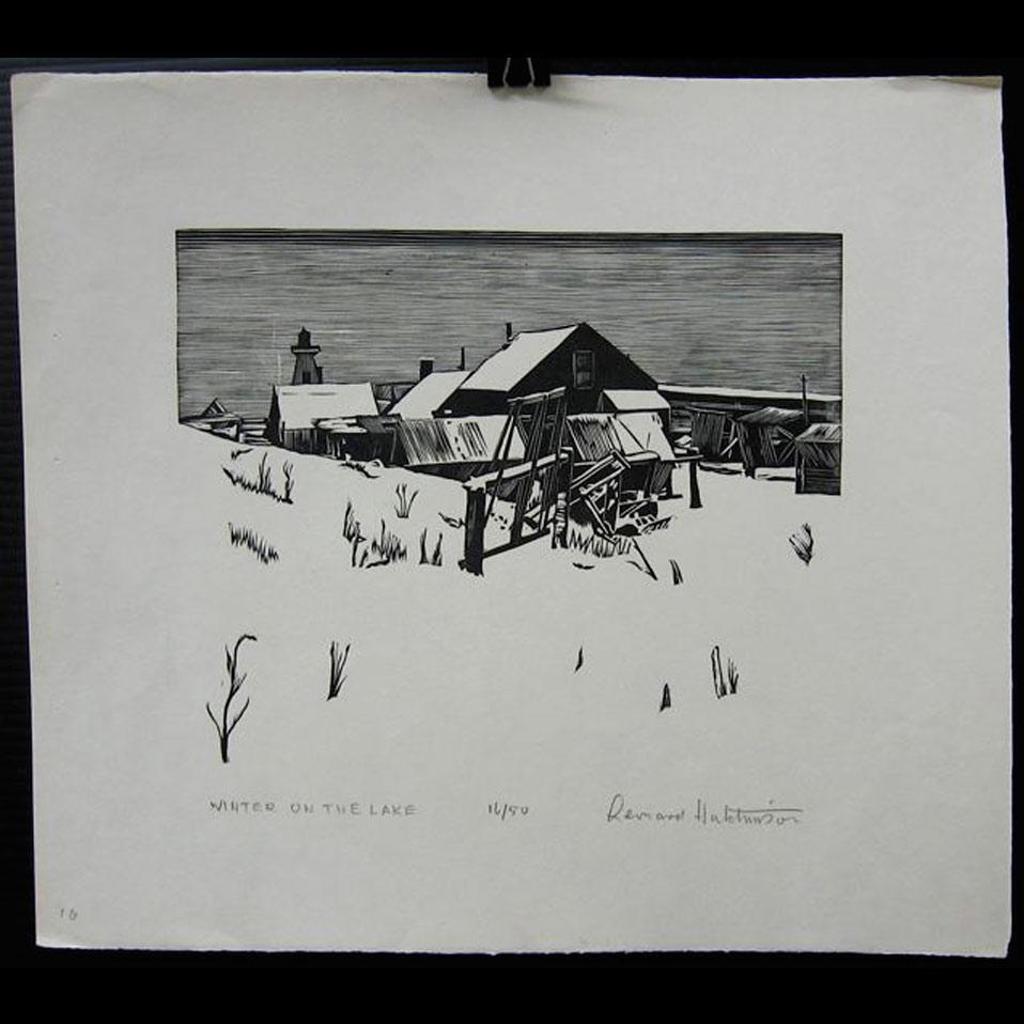 Leonard Hutchinson (1896-1980) - Winter On The Lake; Trapper