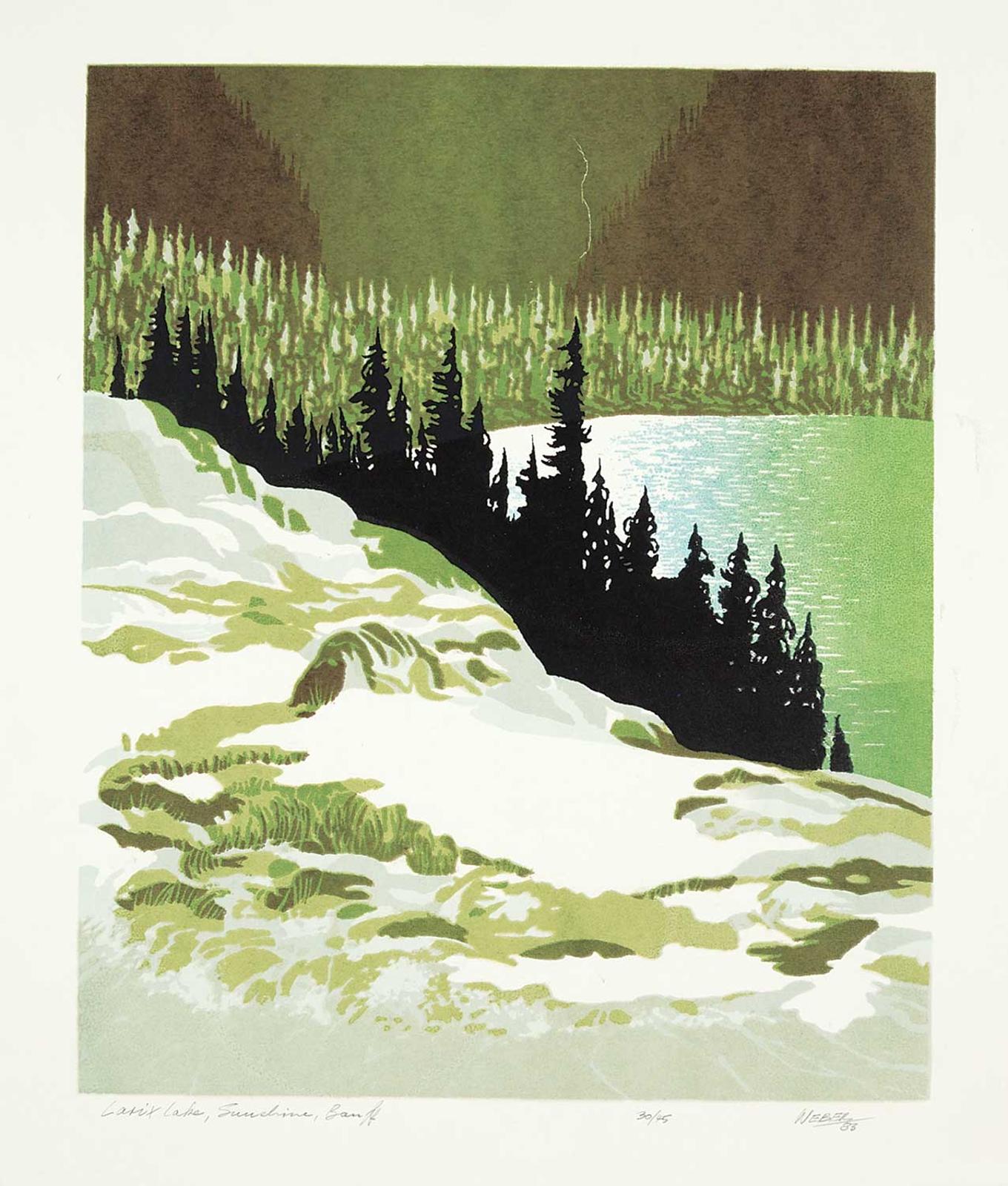George Weber (1907-2002) - Larix Lake, Sunshine, Banff  #30/45