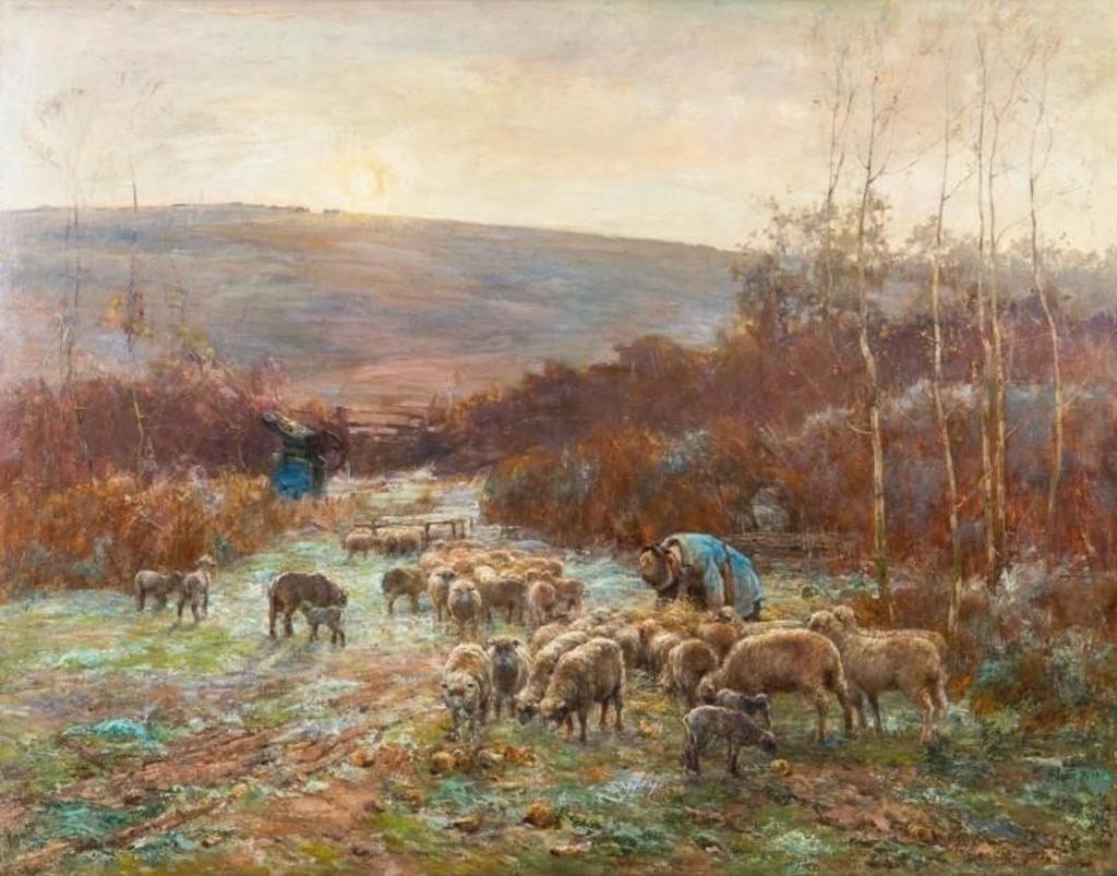 Claude Hayes (1852-1922) - The Sheepfold Under the Hill