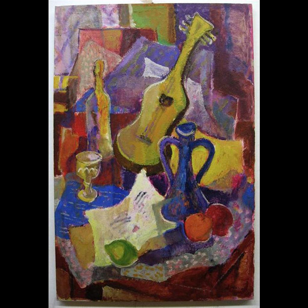 Wadie El Mahdy (1921-2001) - Still Life With Guitar