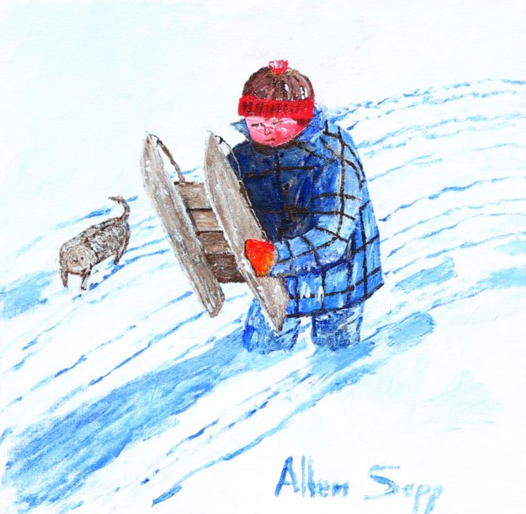 Allen Fredrick Sapp (1929-2015) - Little Fellow Going Sledding