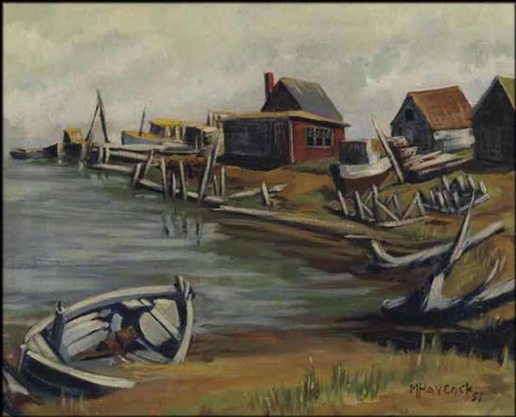 Dr. Maurice Hall Haycock (1900-1988) - Fish Huts, Port Maitland, Nova Scotia