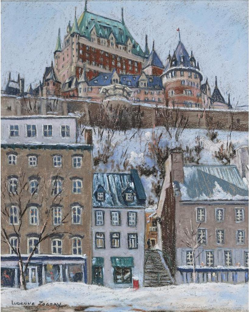 Lucienne Boucher Zegray (1939) - L’Hiver Dernier, Boulevard Champlain, Quebec, 1993