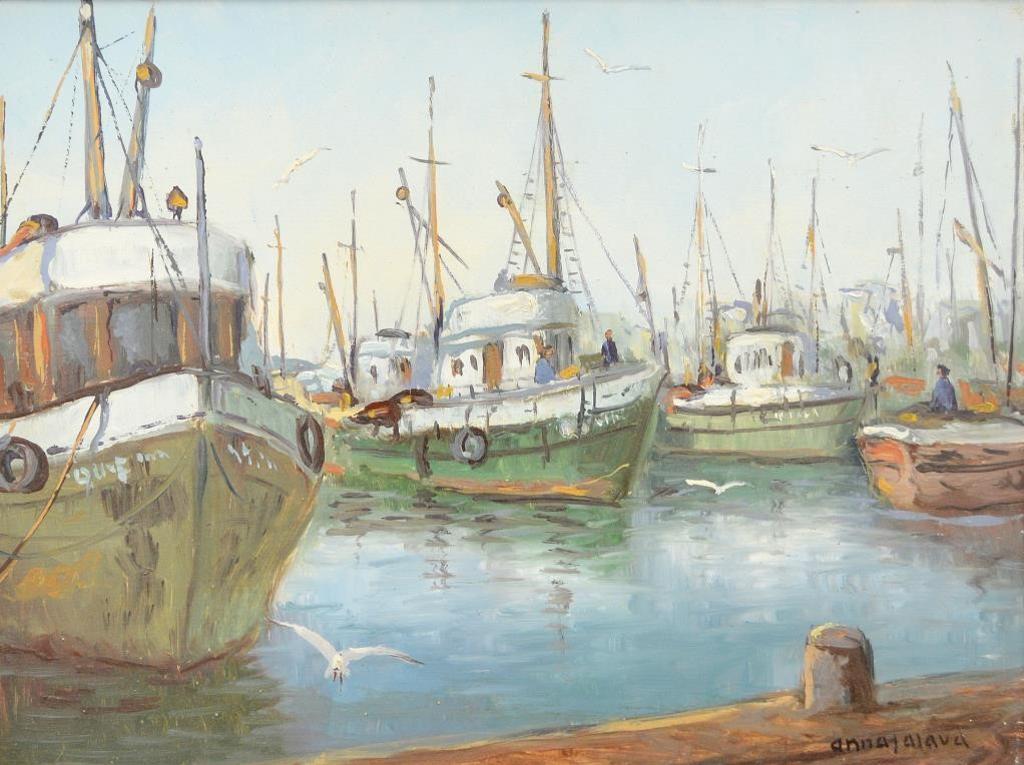 Anna Jalava (1926) - fishing fleet in harbour