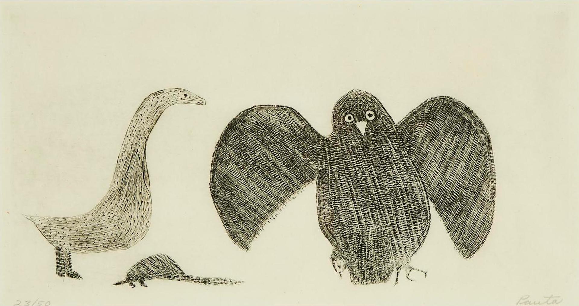 Pauta Saila (1916-2009) - Untitled (Three Birds), 1962