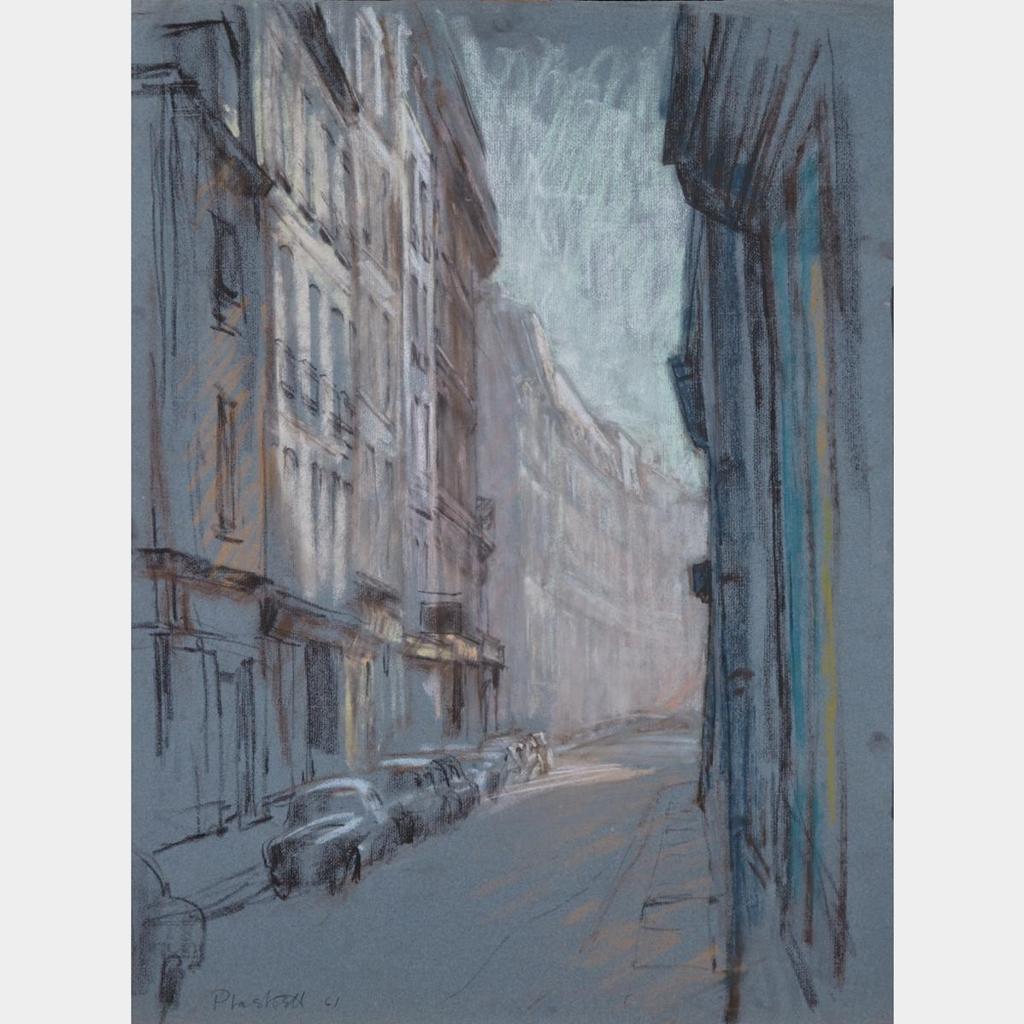 Joseph (Joe) Francis Plaskett (1918-2014) - Rue De Paris Avec Les Voitures