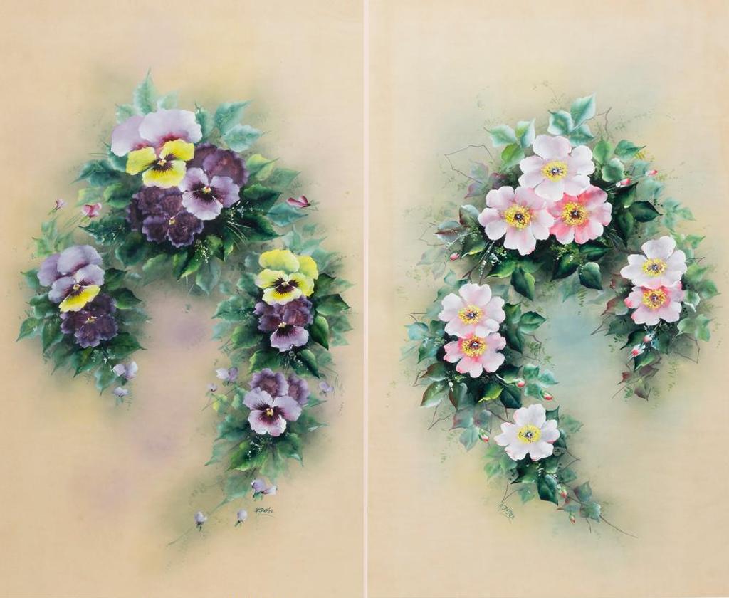 A. Dudley - Pair of Floral Paintings