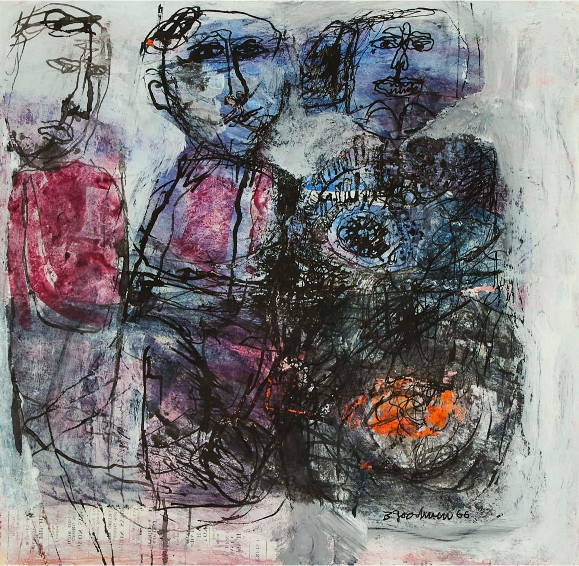 Betty Roodish Goodwin (1923-2008) - Abstract Figures, 1966